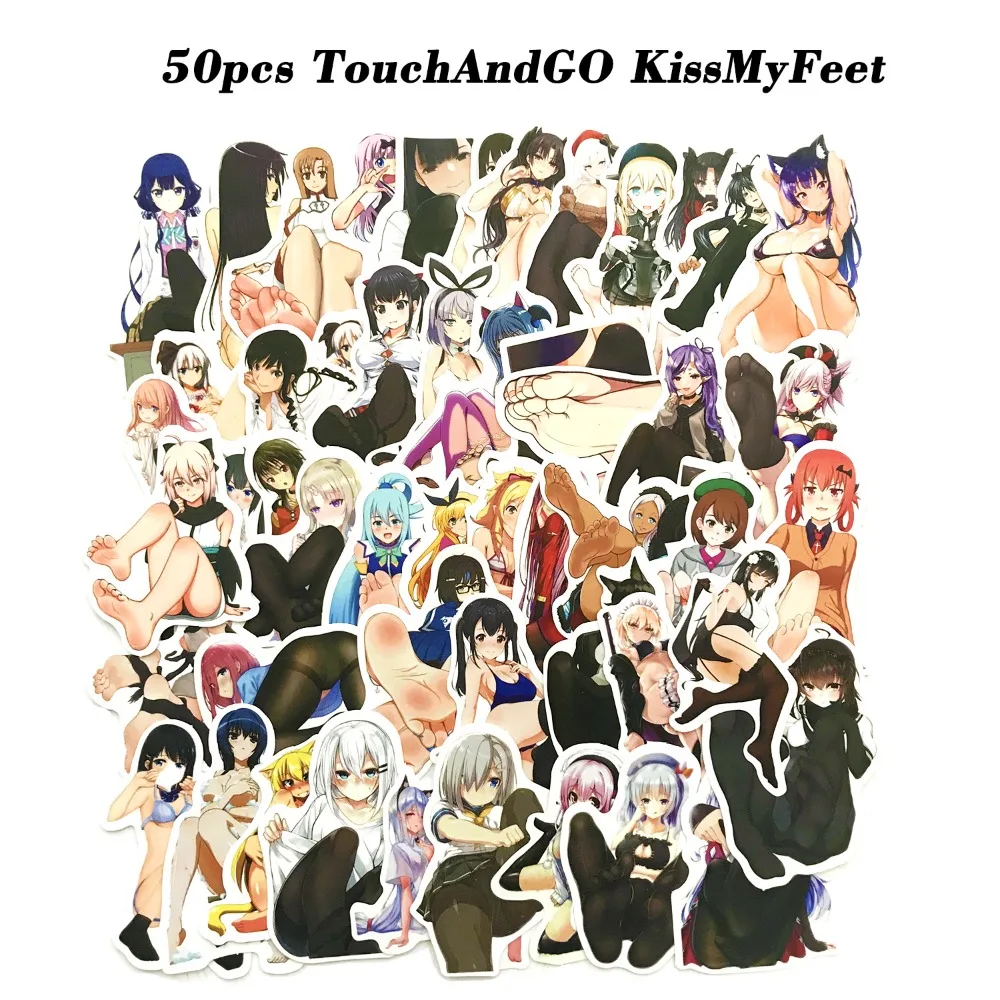 

50pcs Stickers Phone Adult Anime Stickers Anime Girl Decoration Anime Girl Computer Sticker PVC Silk Stockings
