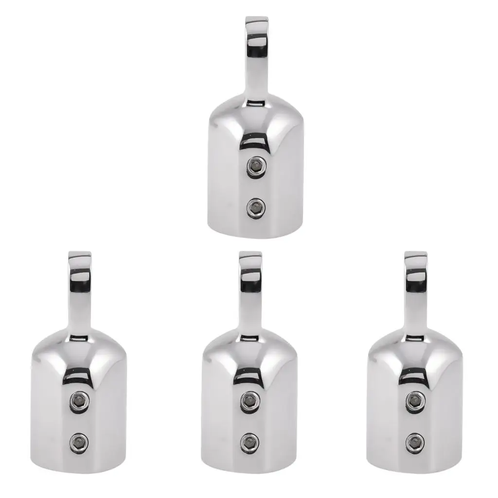4 Pieces Heavy Duty Marine Boat EyeTube End Cap Stainless Steel Bimini Top Fitting Hardware 25mm Canopy External Pipe Eye End 4 Pieces Heavy Duty Marine Boat EyeTube End Cap Stainless Steel Bimini Top Fitting Hardware 25mm Canopy External Pipe Eye End