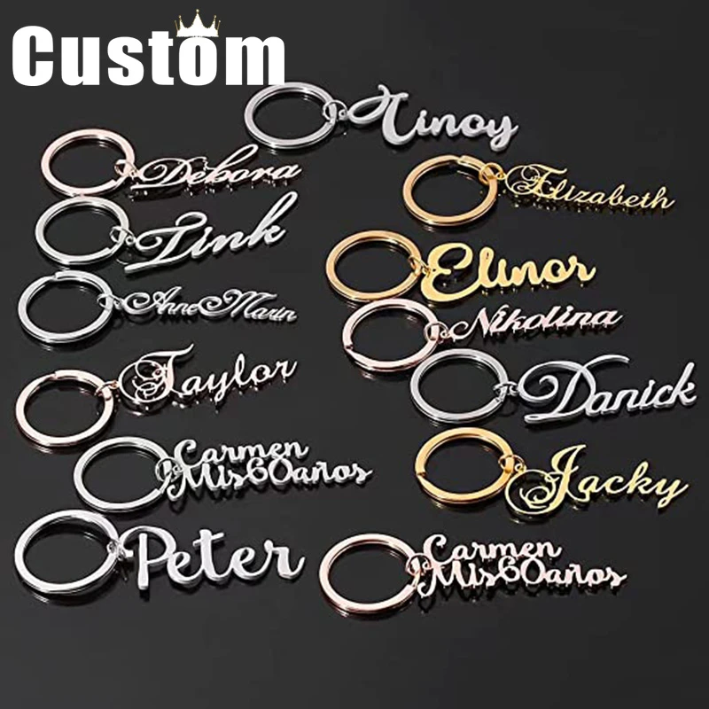 Personalized Keychain Name Stainless Steel Key Chain Stainless