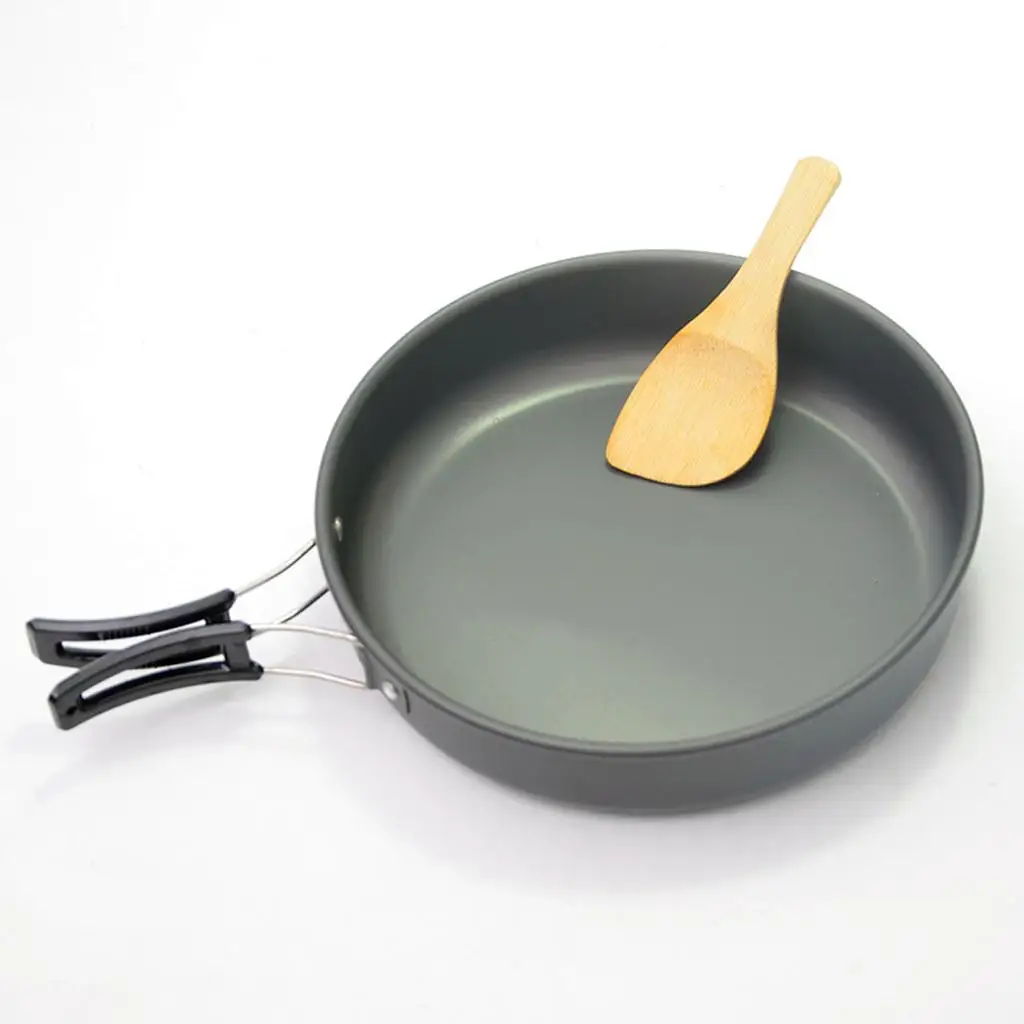 경량 캠핑 프라이팬 접이식 논스틱 알루미늄 팬 (백패킹 야외 요리용)