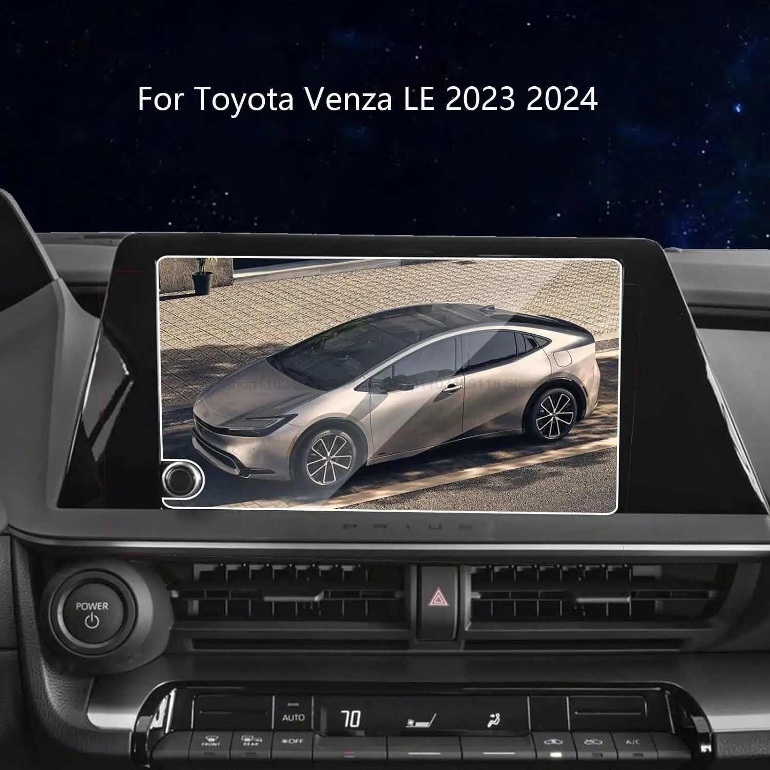 Toyota Venza LE 2023 2024 용 강화 유리 스크린 보호대 필름, 자동차 라디오, GPS 네비게이션, 스크래치 방지 액세서리, 8 인치