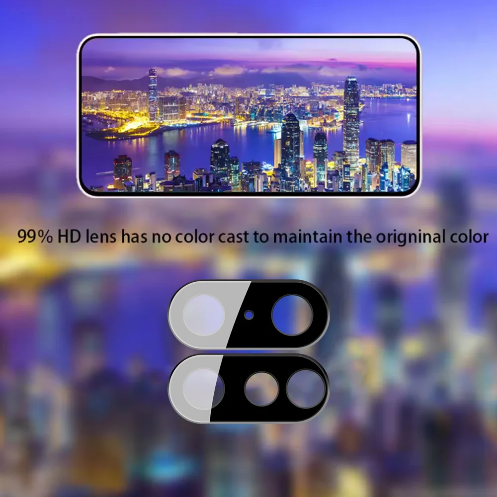 3D Full Screen Camera Glass Anti-Fall Lens Protector - 2 Pack