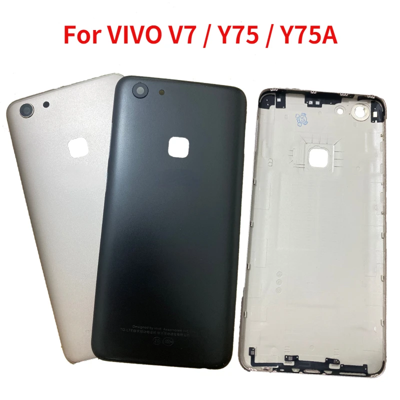 

Back Cover For VIVO V7 Y75 Y75A Battery Cover Rear Door Housing Back Case Replacement with Camera lens+Power Volume Button