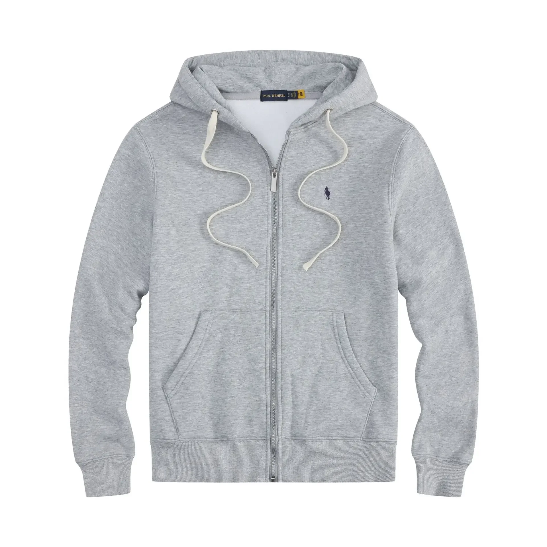 Men's Casual Wool Velvet Warm Winter Thickened Zipper Sweatshirt Hoodies