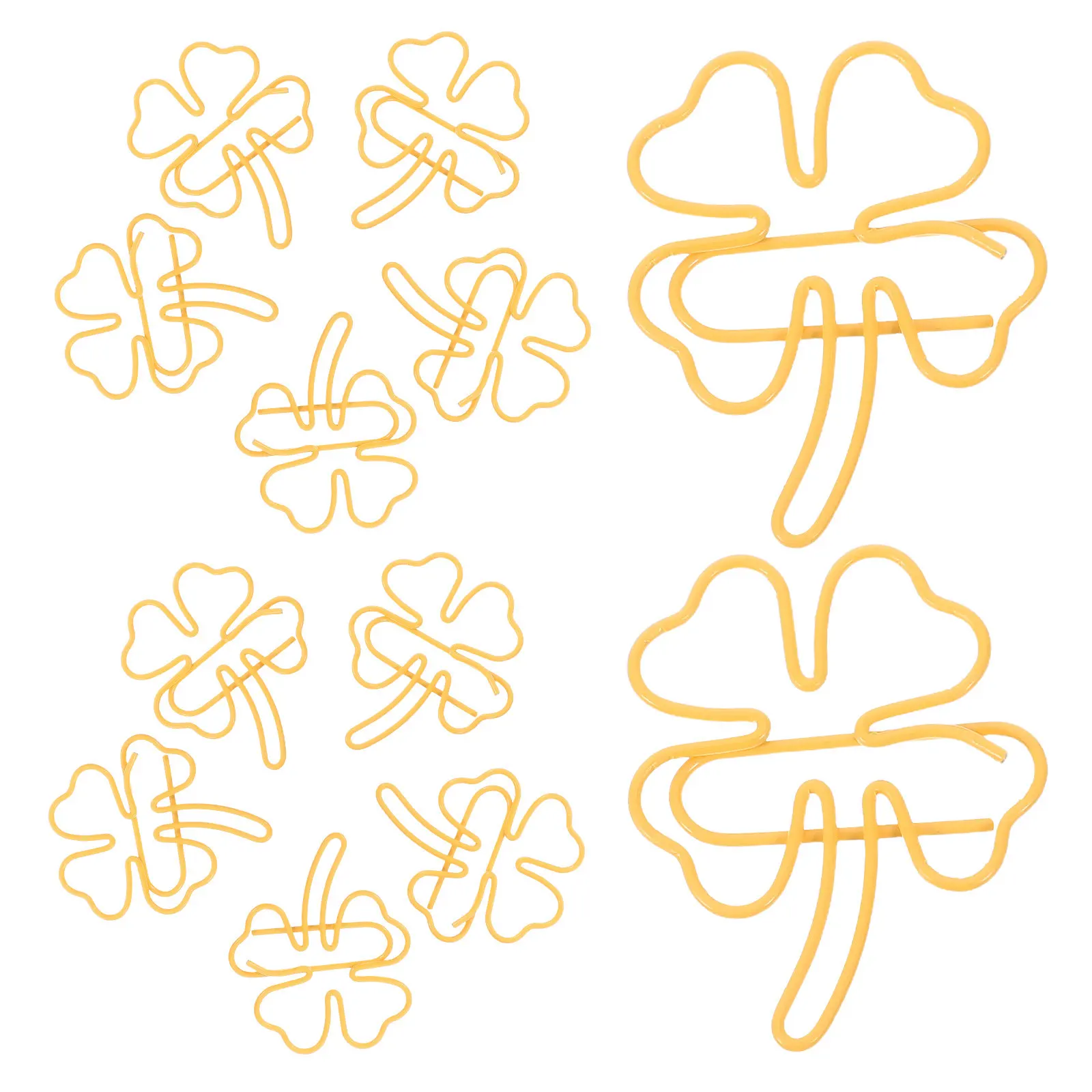 50Pcs 네잎 클로버 종이 클립 메모용 금속 북마크 클립 문서 편지 귀여운 사무실 학교 용품