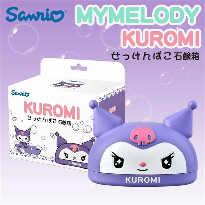

New Anime Sanrio Kuromi Cinnamoroll Melody Kt Soap Bathroom Decoration Cartoon Shaped 3D Plastic Soap Box Girl Gift