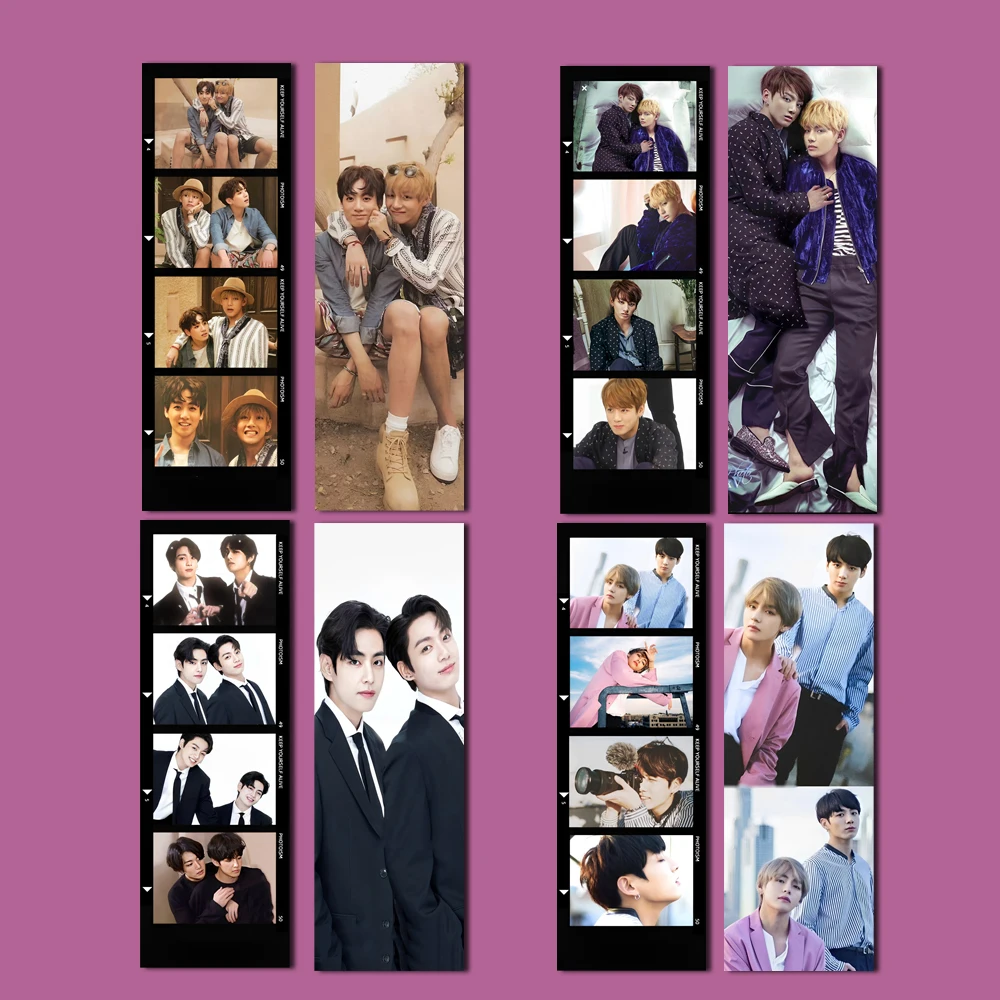 4PCS/Lot Idol Kpop Photocard 4 Grid Selfie Bookmark Book Mark Card Customized kpop photo cards photo cards