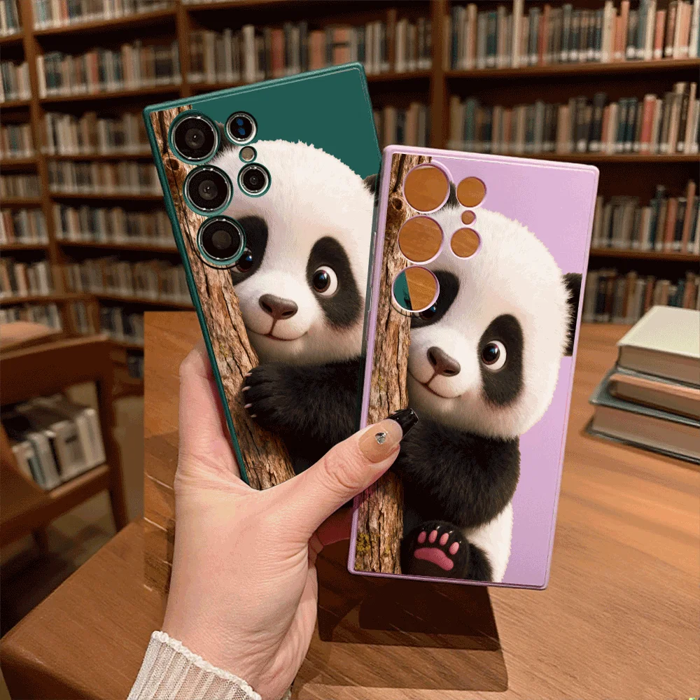 Adorable Panda Cub Tree Hideaway Phone Case - Soft TPU Protection Cover