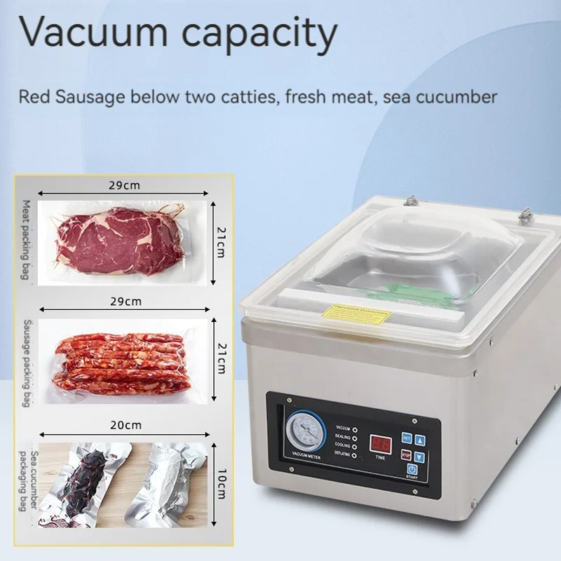 

Food Vacuum Packing Machine 220V Commercial Chamber Vacuum Sealer Kitchen Meat Bag Packaging Food Saver Sealing Machine