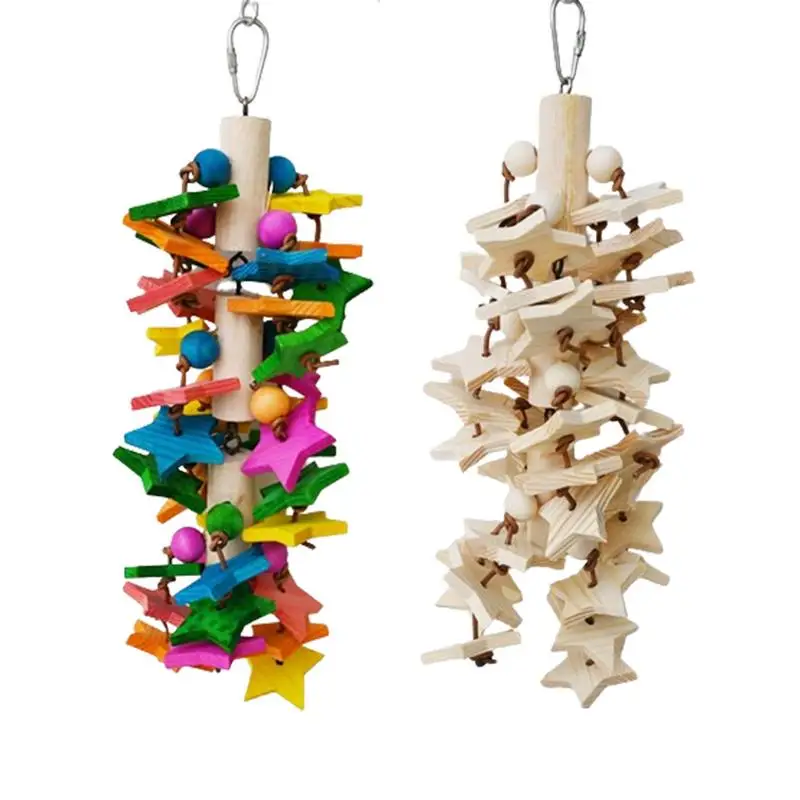 

Подвесная клетка из натурального дерева с металлическим крючком