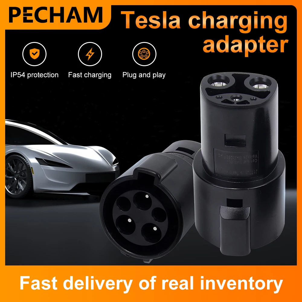 Electric Vehicle Charging Adapter Type1 J1772 to Teslas Model X Y 3 S for EV Charger Connector EVSE Conversion Gun Socket 6