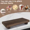 Wood Pedestal Stand Anti-Slip Riser Soap Tray Farmhouse Wooden Vintage Kitchen Bathroom Counter Decor Sink Tray Candle Plant 5