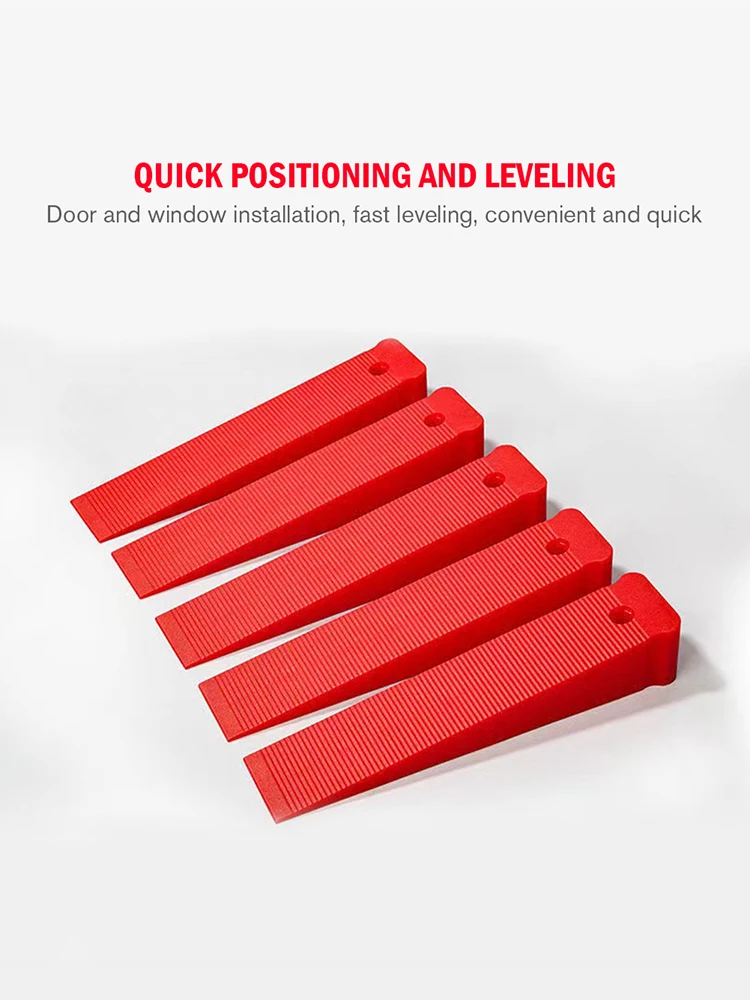 6pcs Locator Spacer Anti Slip Texture Plastic Wedge Set Leveling Position Wedges Shims Furniture Wedges Levelers for Door Window