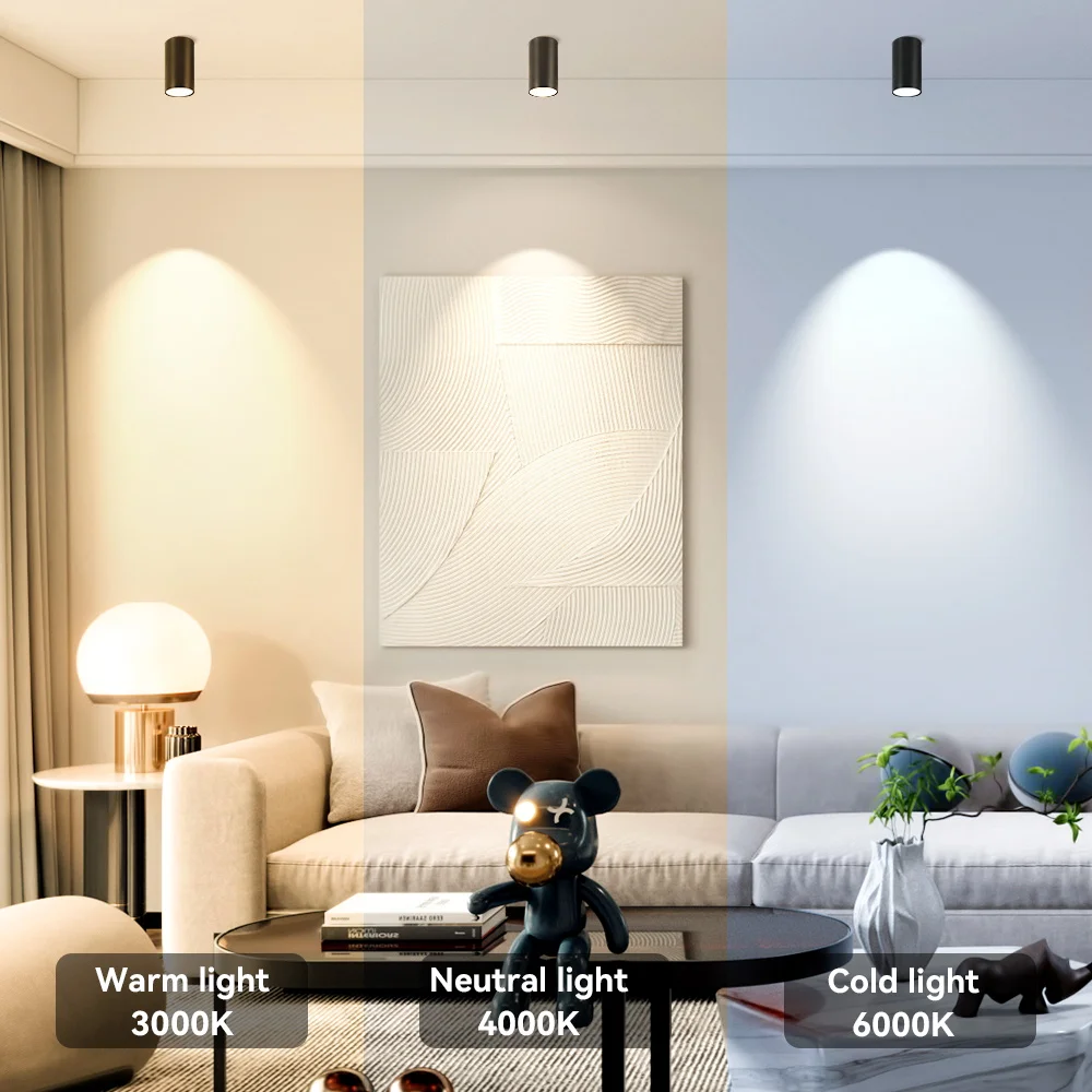 GU10 Ceiling Light 220V Replaceable Bulbs Led Luminaire Modern Home Spotlight Kitchen Living Room Surface Mounted Downlight LED