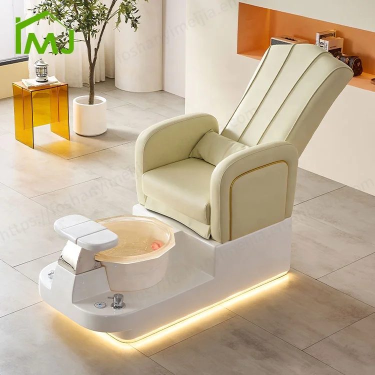 Nail Salon Storage Adjustable Back Foot Spa Massage Station Manicure and Pedicure Chairs