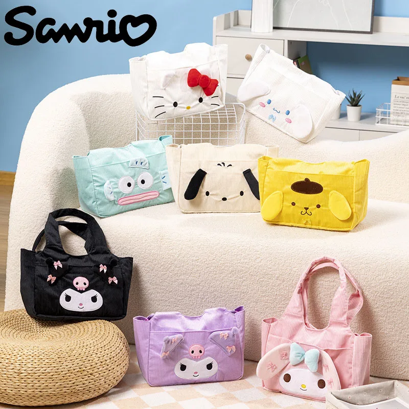 

Sanrio Hello Kitty Hangyodon Canvas Bag Lunch Box Bag Hangyodon My Melody Casual Handbag Shoulder Bag Large Capacity Storage Bag