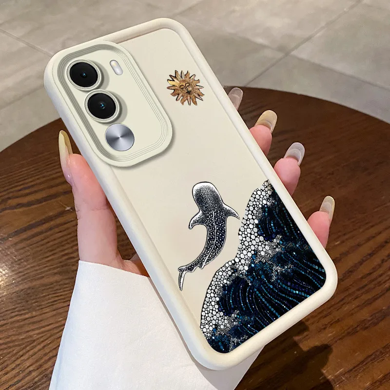Butterfly Flower Whale Pattern Shockproof Silicone Case – Fall Prevention Protective Cover