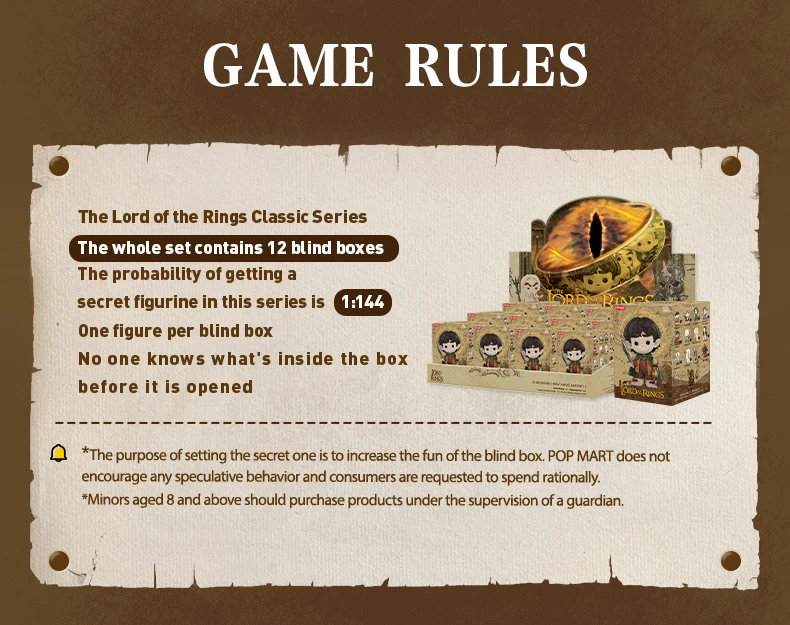 Pop Mart Lord of the Rings collectible blind box figurines
