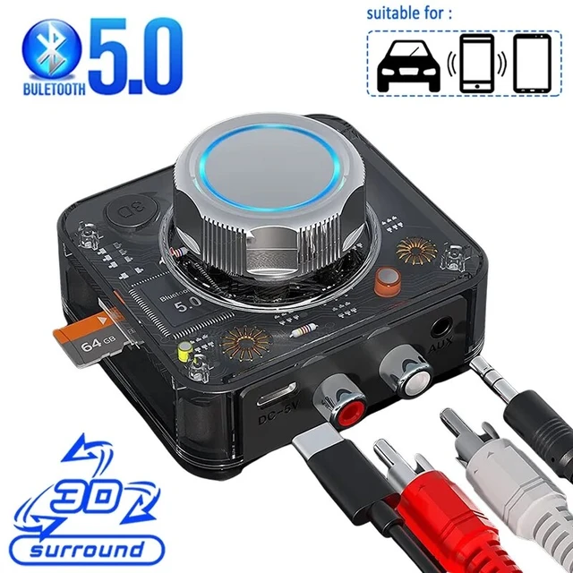 12 Wholesale Bluetooth Receiver For Car, Aux Bluetooth Car Adapter 5.0 For  Wired Speakers Headphones Home Music Streaming Stereo - at 