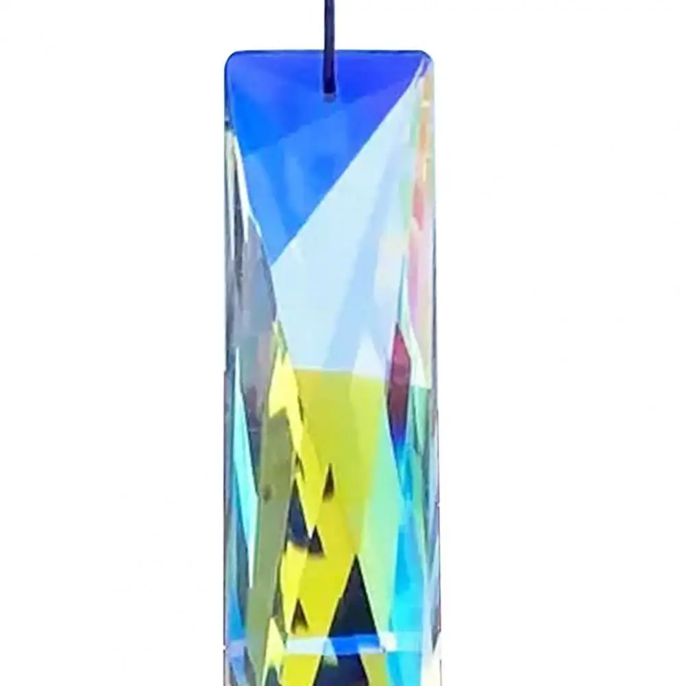 1Pc Rainbow Maker Window Ornament Elegant Faux Crystal Sunshade Decoration Handmade Faux Suncatcher Prisms for Home Garden Decor
