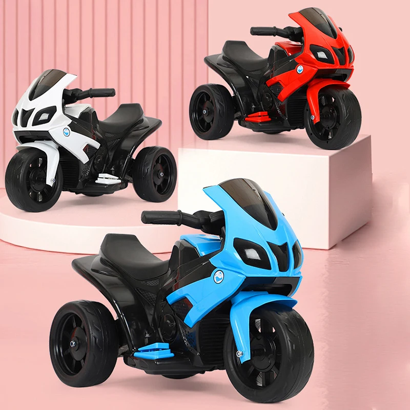 Children Electric Motorcycle Rechargeable Anti-rollover Remote Controlled Toy Motorcycle with Light & Music For 1-3 Years Old