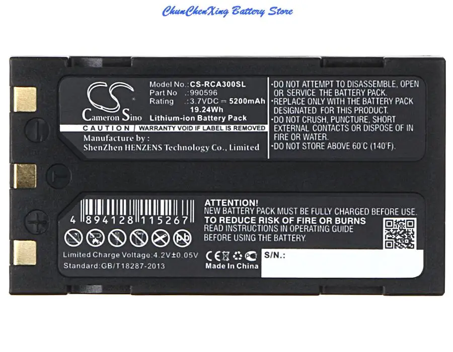 Batteria Cameron Sino 5200Mah Per Ridgid 37888, 40798, Ca-100, Ca-300, Micro Ca25, Telecamera Di Ispezione Micro Ca-300, Ca-100