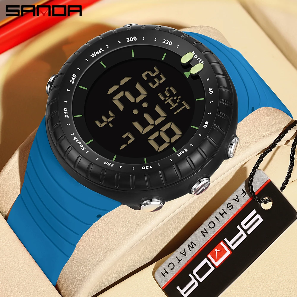 New Electronic Watch Multi functional Fashion Trend 6184 Male and Female Students Single Display Waterproof Electronic Watch