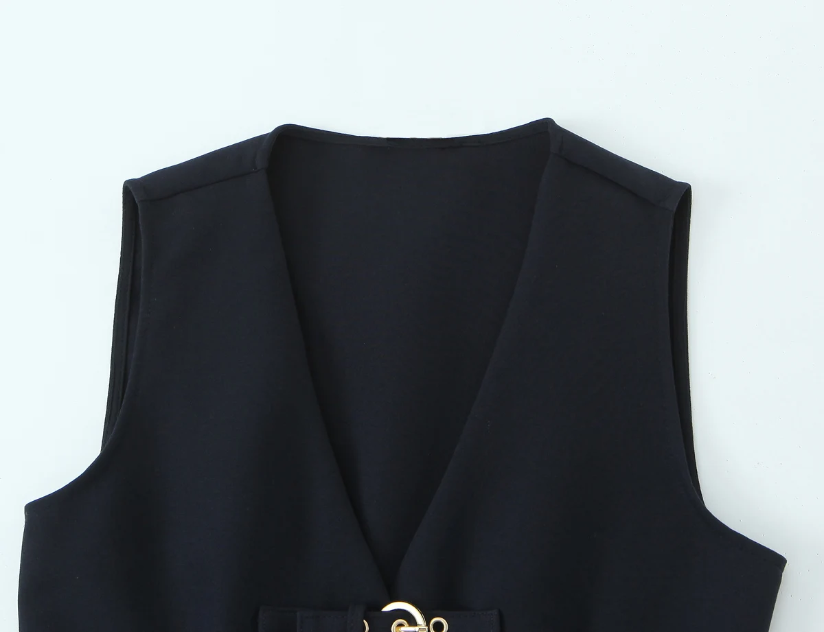 Women's OL Commuter Bell Bottom Long Pants Sets Or Female Spring Autumn New Blazers Vest Or Lady Black Casual Loose Flared Pants