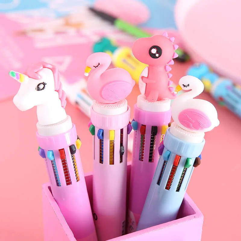 1pcs Rainbow Color Cartoon Gel Pen Cute Magic Pens Kawaii Gel Pens