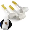 Heavy Duty 1Pcs White Rubber Hammer Ceramic Tile plastic glue installation hammers 55mm 60mm 70mm Diameter with Non-slip Handle 1