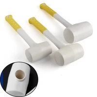 Heavy Duty 1Pcs White Rubber Hammer Ceramic Tile plastic glue installation hammers 55mm 60mm 70mm Diameter with Non-slip Handle 1