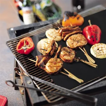 Alfombrilla Antiadherente Reutilizable para Barbacoa y Parrilla 44x33cm | Estera para BBQ, Camping y Fiesta