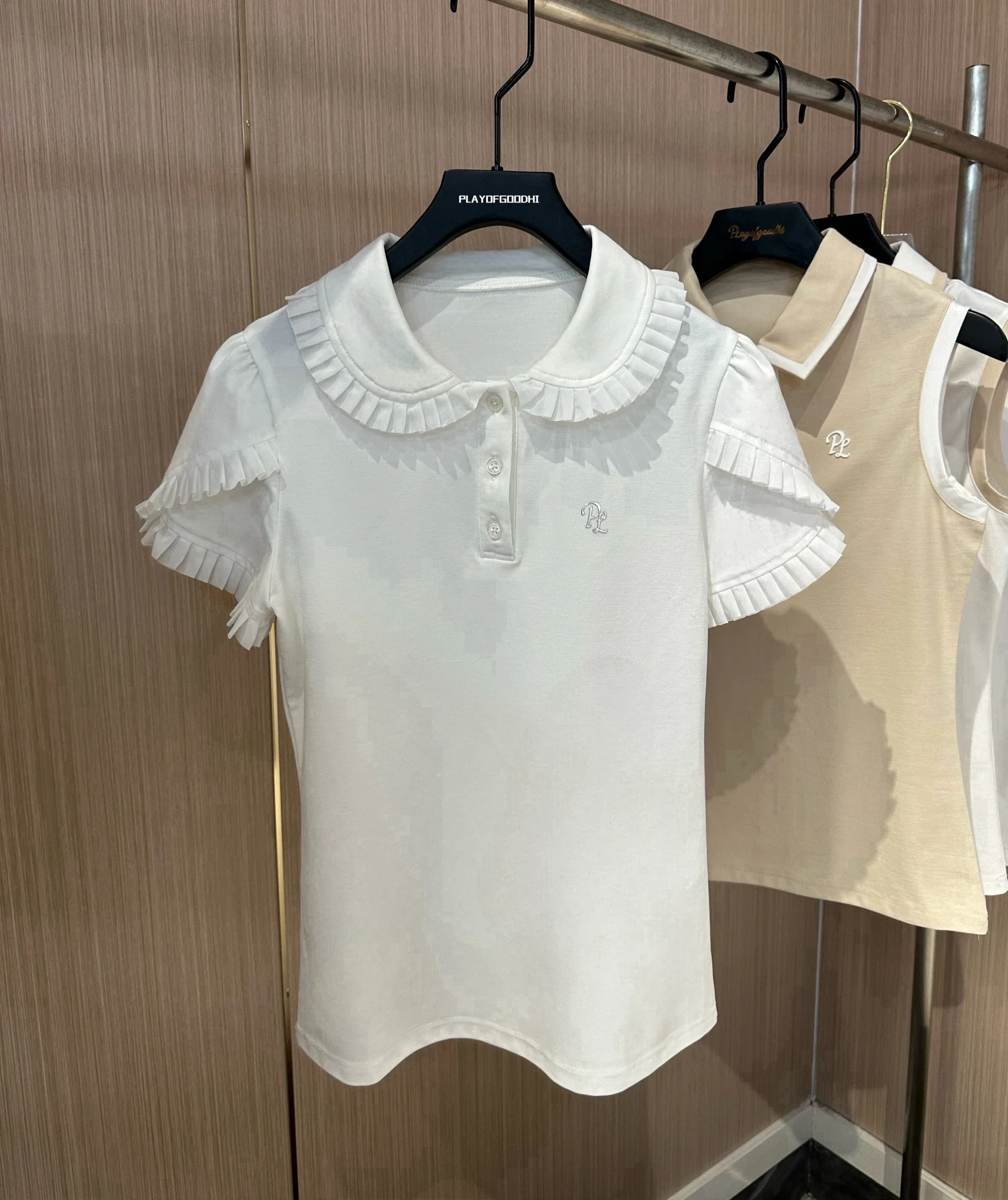 

24 PL Golf Clothing Shirt Woman Korean Elegant Short Sleeve Slim Quick Dry Top Tennis Jerseys Golf Wear for Women Casual Sport