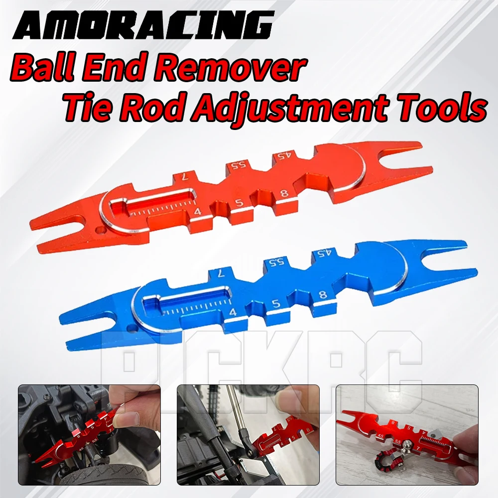 AMORACING Aluminum Ball End Remover Tie Rod Adjustment Tools Multipurpose Wrench Repair Tools For RC Model Car Buggy Crawler 1