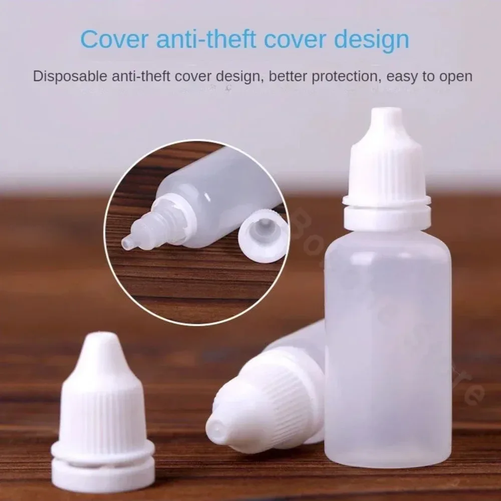 Squeeze Bottle 10/20ML Small Liquid Bottle Eye Drop Bottle Essential Oil Plastic Tip Plastic Squeeze Mini for Liquid Distribution