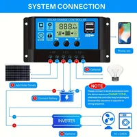 Kit de système solaire 8000W 12V à AC 220V/110V, onduleur + panneau solaire 600W + contrôleur 100A, adapté au chargement des camping-cars, des voitures et des ordinateurs portables 6