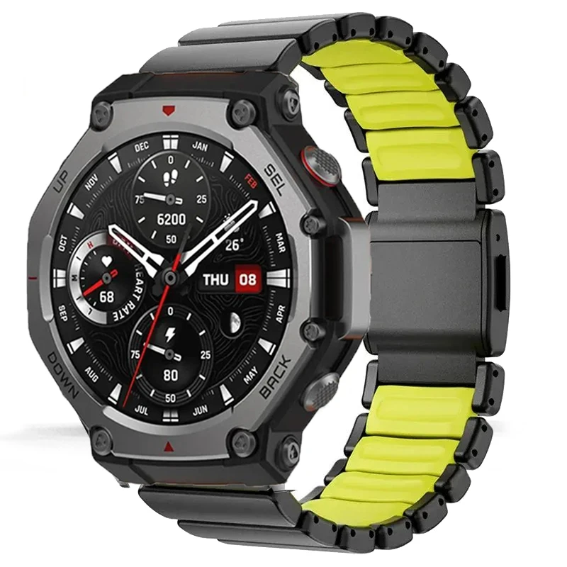 Luxury Titanium Magnetic Rubber Strap with Magnetic Buckle - Premium Watch Band Accessory