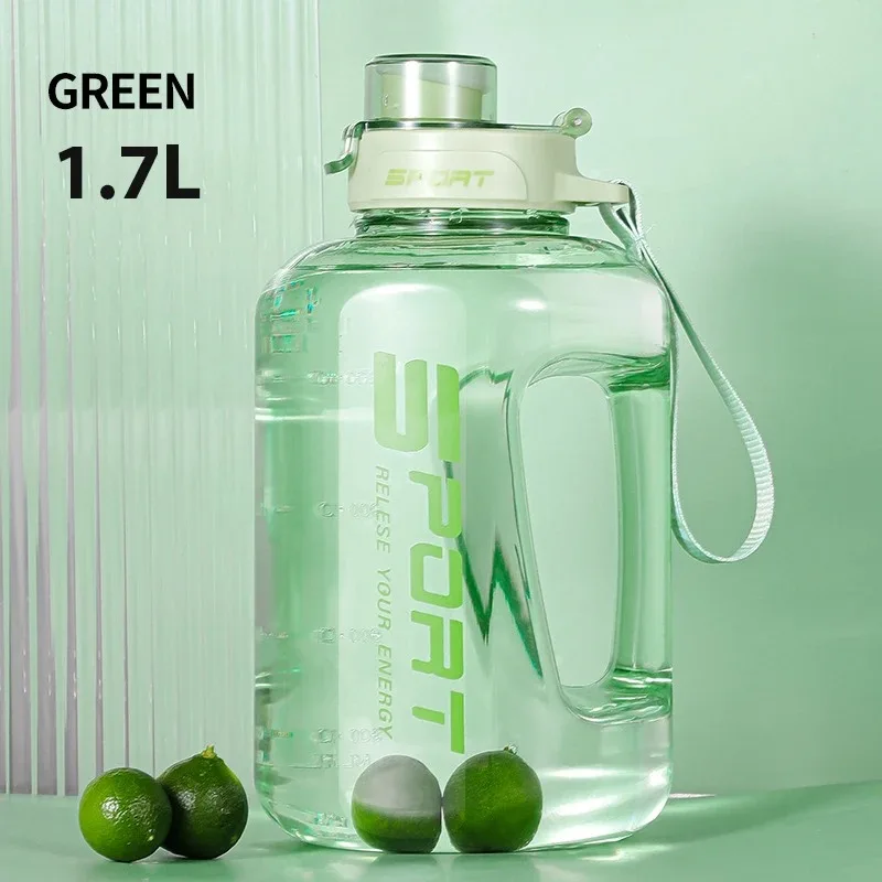 Multi-Sport Water Bottle with Hydration Measurement Leakproof Lid Large Capacity (1.2L/1.7L/2.5L) for Active Lifestyles water bottle sports bottle