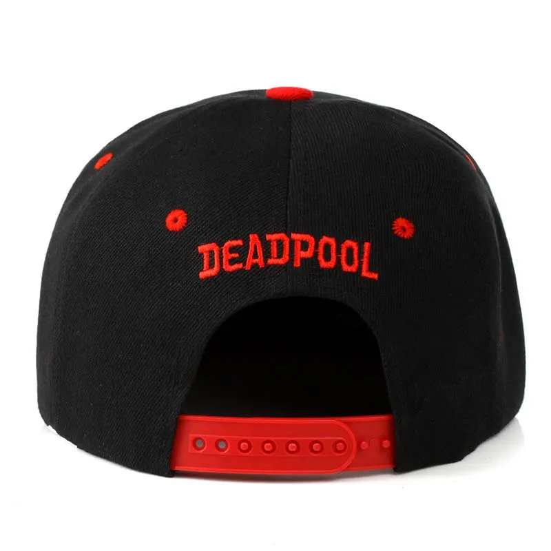 Adult Deadpool Hat Baseball Cap Cosplay Film Character Hip Hop Adjustable Duckbill Hats Flat Brim Sunshade Outdoor Unisex Caps 6