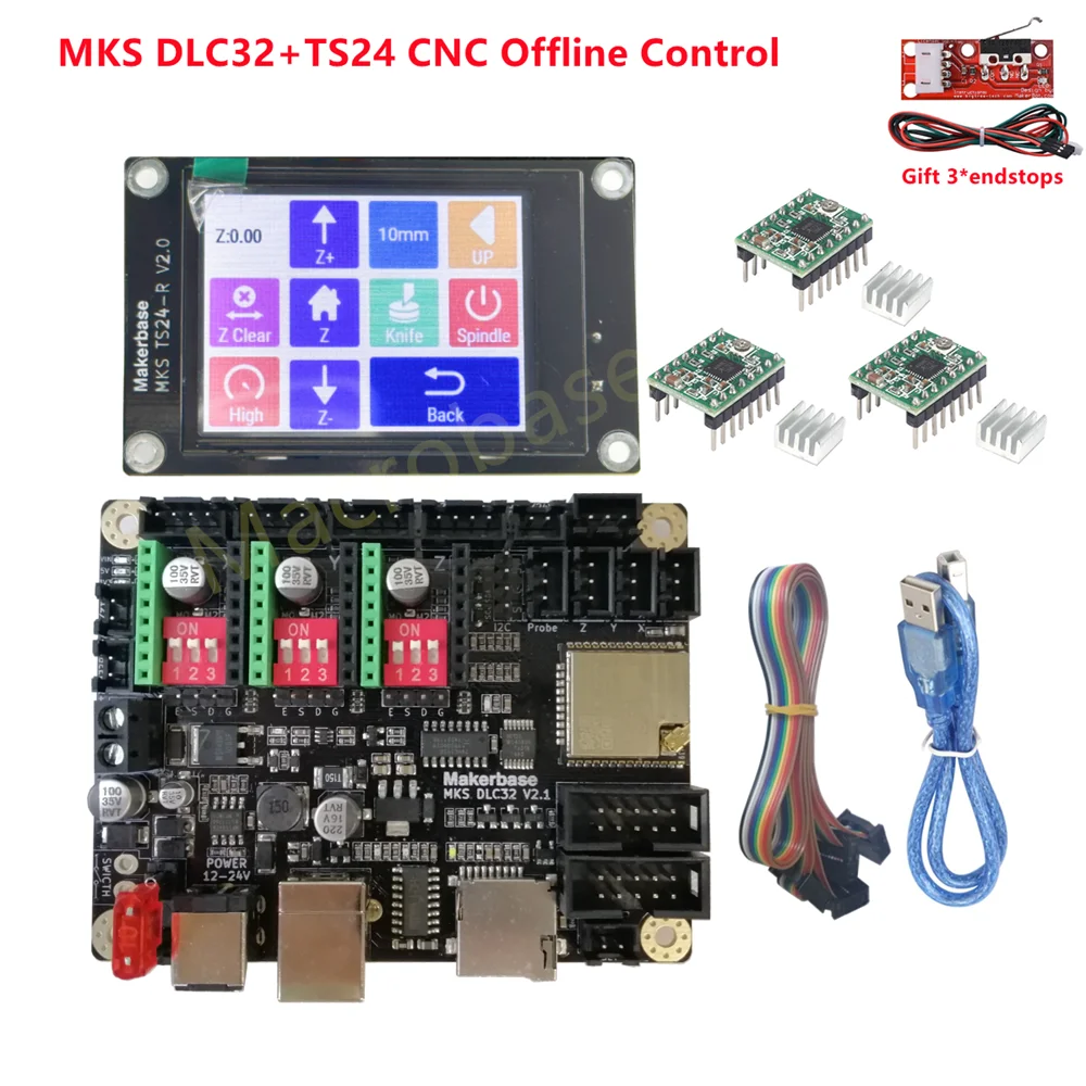 Enhanced Acrylic CNC Controller Board with ESP32 - 32-bit