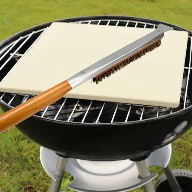 Pizza Kőkefaparó Hosszú Fogantyúk Ecsetkaparó Tisztító Kefe Sárgaréz Sörték Sütő