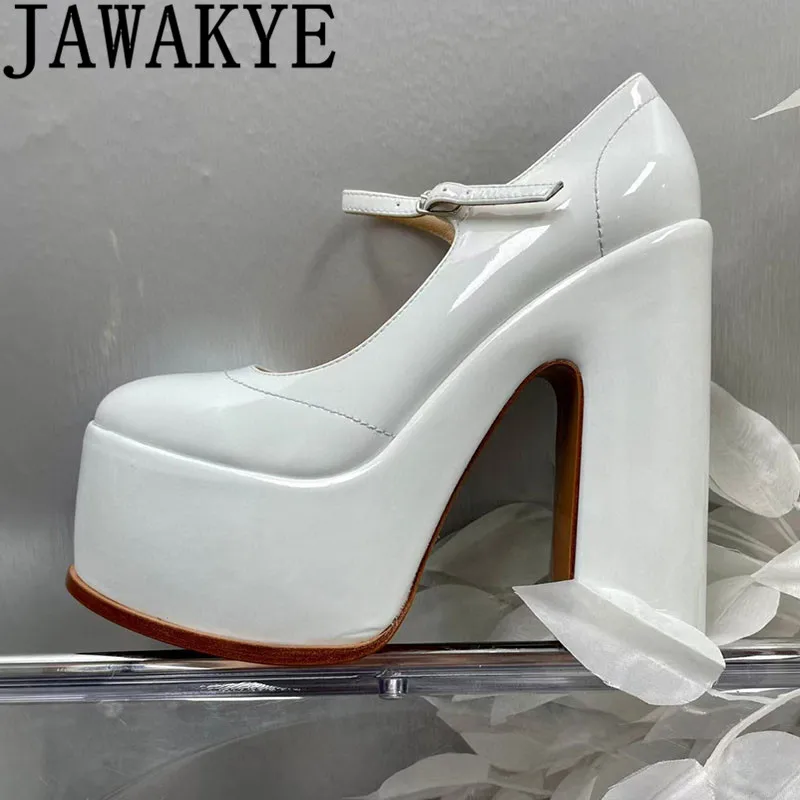 High Heel Platform Mary Janes Brand Women Shoes Thick Sole Super High