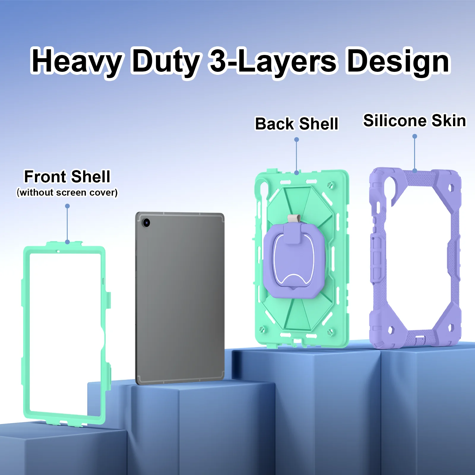 Universal Rotating Stand Case with Heavy Duty Handle