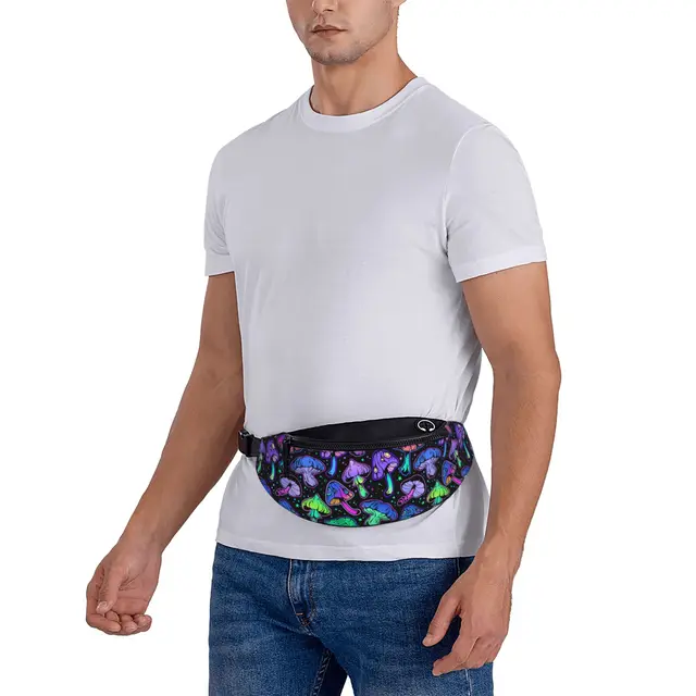 Psychedelic Mushrooms Fanny Pack for Men Women with Adjustable