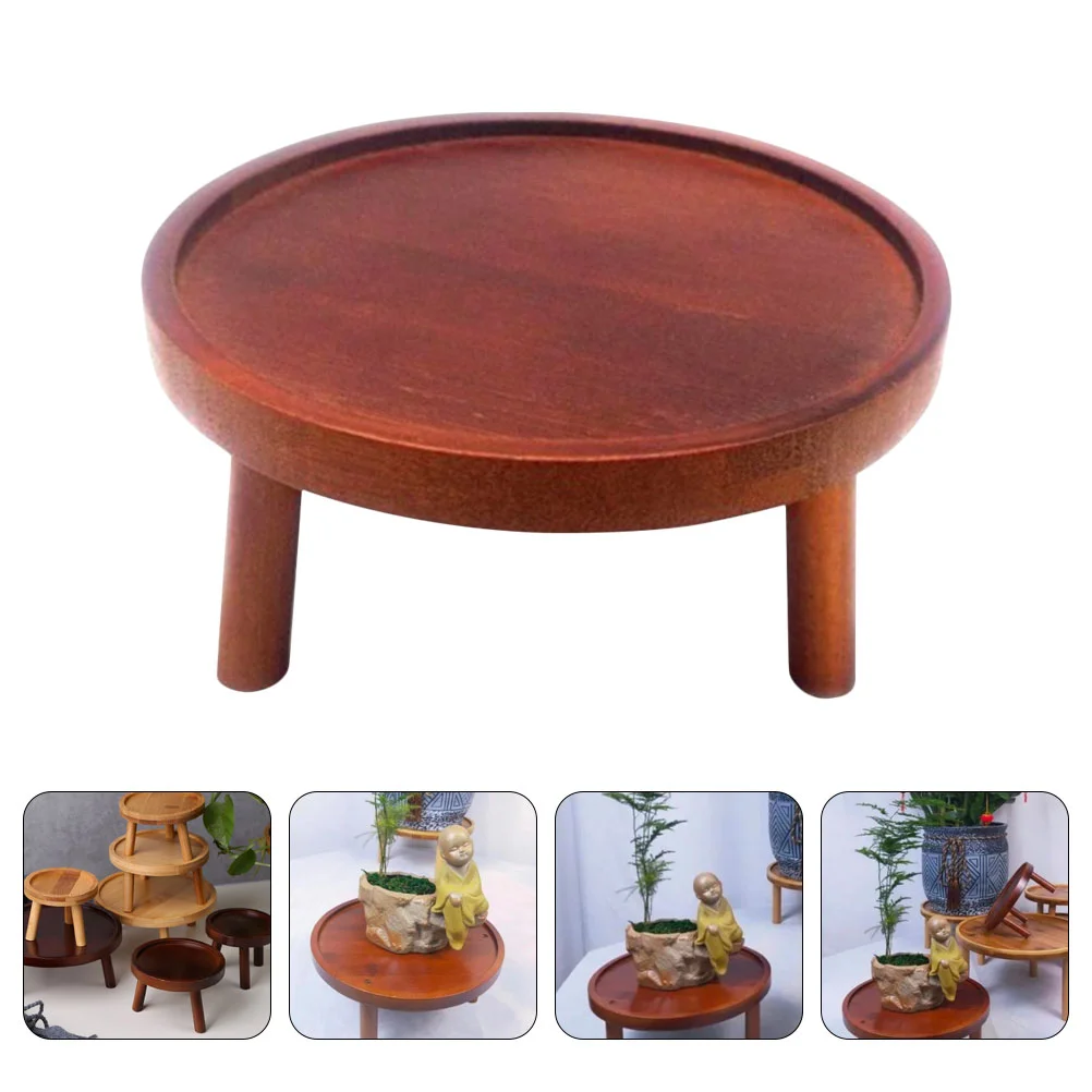 

Solid Wood Flower Stand Display Bonsai Pot Pedestal Garden Plant Stool Planter Wooden Household Vase Indoors Rustic