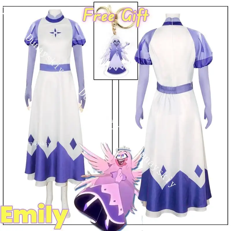 

Emily Hazbin Cosplay Cosplay Costume Clothes Uniform Cosplay Emily Pendant Free Gift Seraph Halloween Party Woman Cosplay