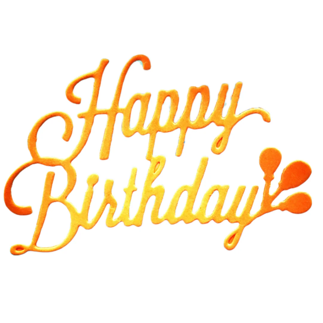 

YINISE Happy Birthday Metal Cutting Dies For Scrapbooking Stencils DIY Album Cards Decoration Embossing Folder Die Cuts Tools