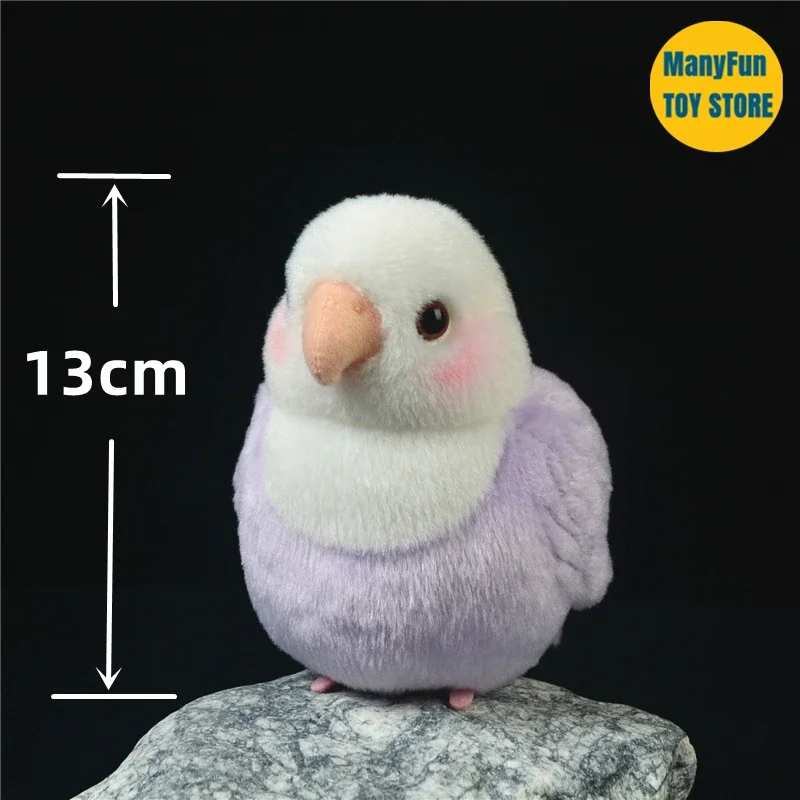 Lovebird Parrot High Fidelity Peony Parrot Plushie Budgerigar Budgie Plush Toys Lifelike Animals Simulation Stuffed Doll Toy 3