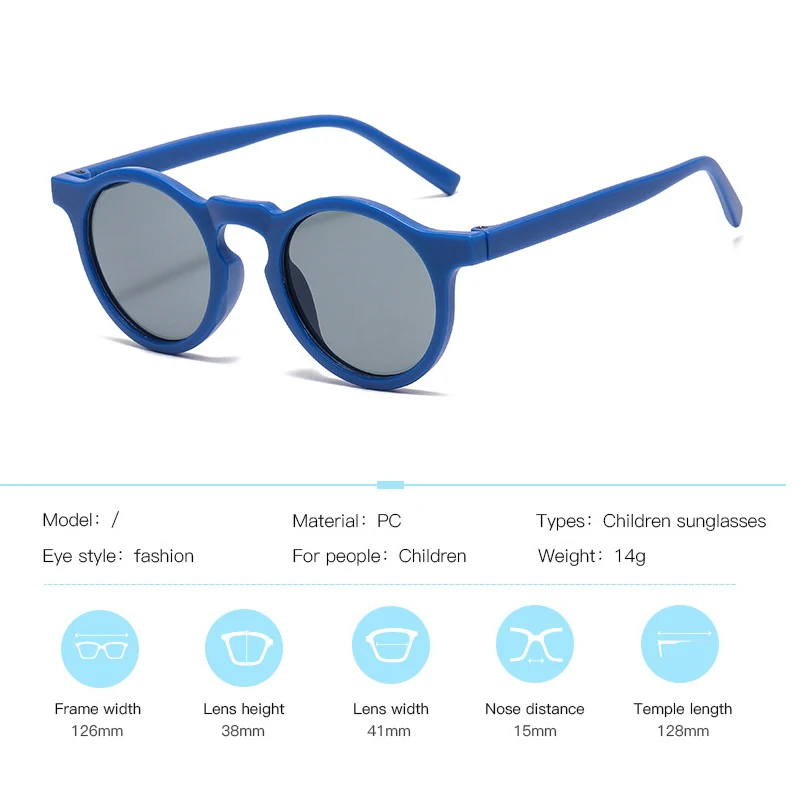 New Fashion Children Glasses Vintage Round Outdoor Sun Protection Baby Girls Acrylic UV400 Sunglasses Kids Eyeglasses_voghion.com