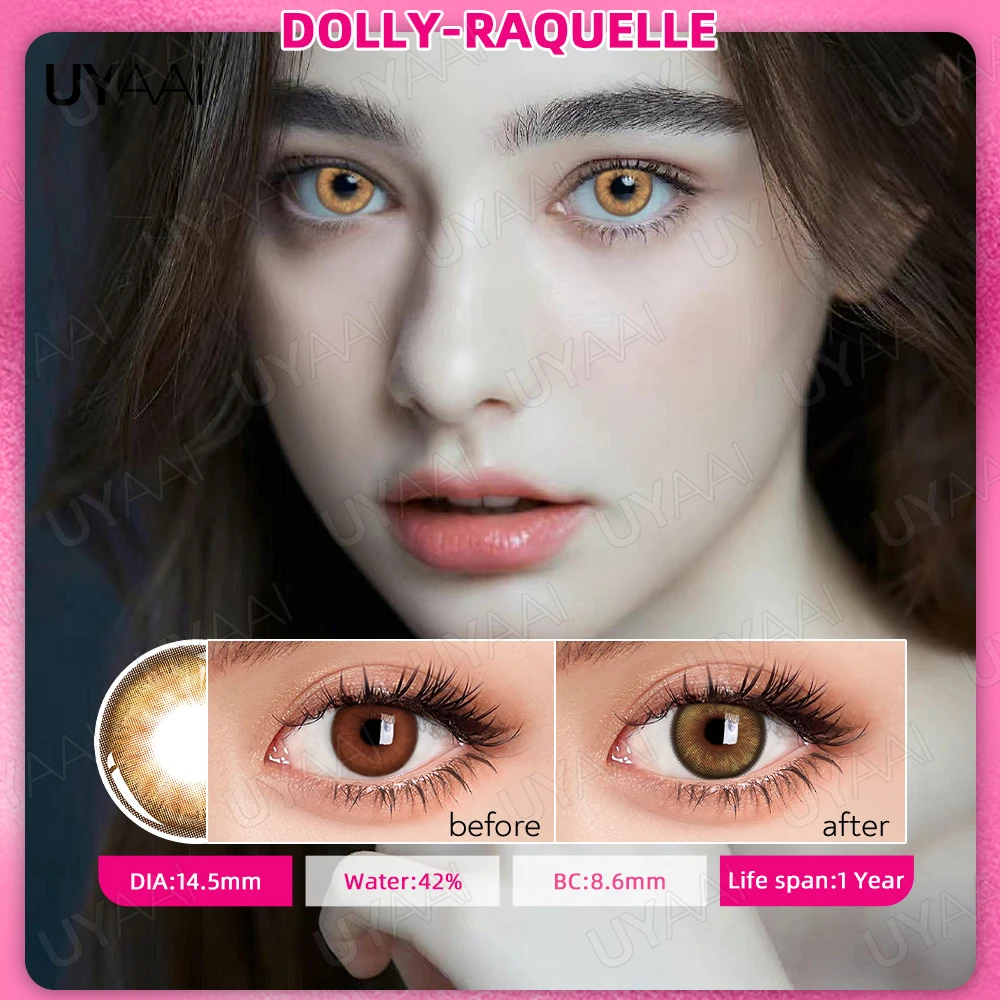 Natural Color Contact Lenses - Gray and Blue, Yearly Wear, 2 Pack